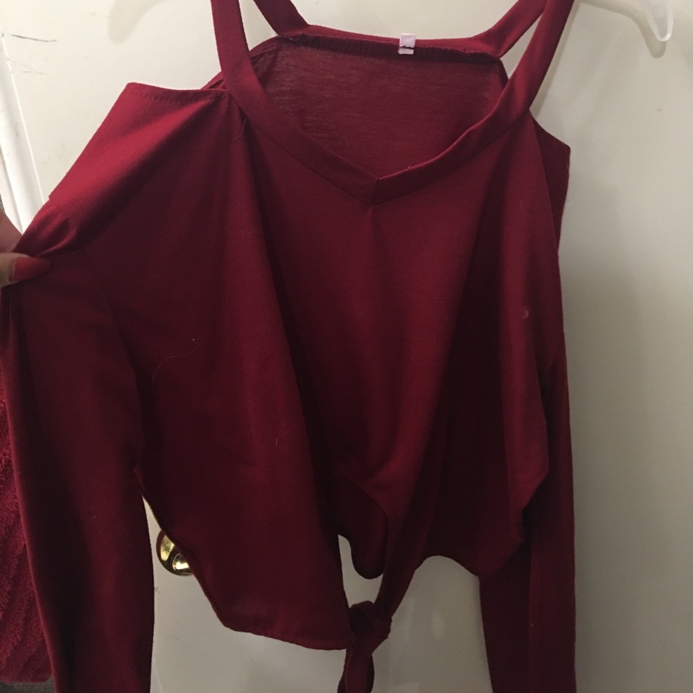 Red crop top